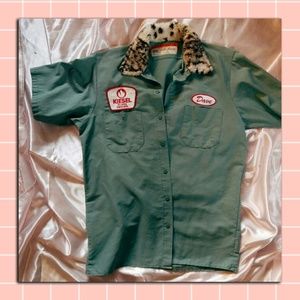 VINTAGE 1970s mechanic shirt
